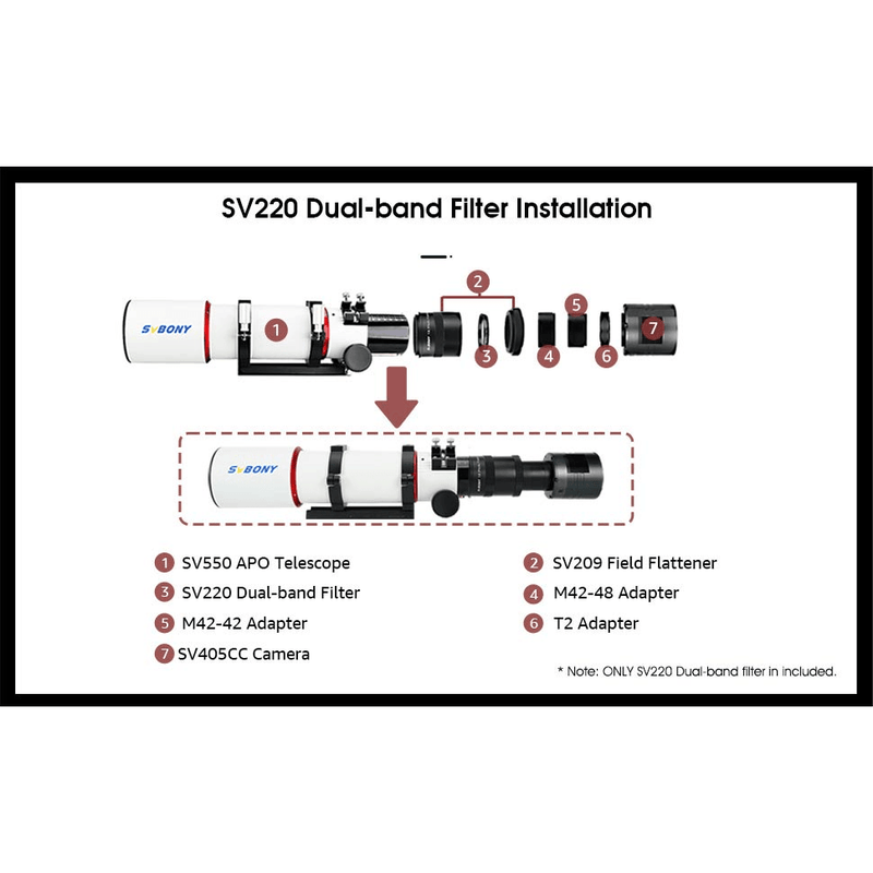 Svbony 7nm Dual-Band Nebula filter - Astronomy Plus
