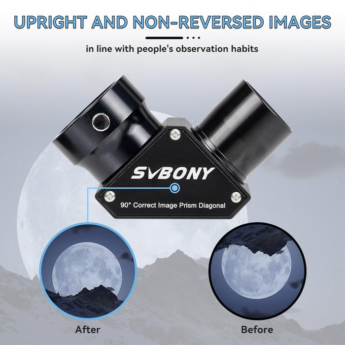 SVBONY 90 Degree Prism Diagonal 1.25" (W9179B) - Astronomy Plus