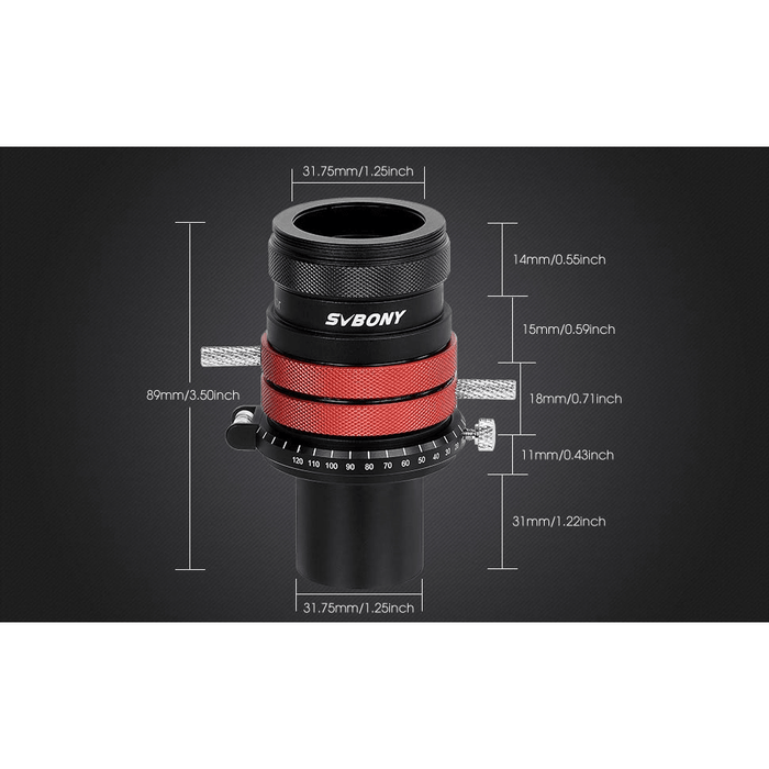 SVBONY ADC 1.25" Atmospheric Dispersion Corrector (W9157B) - Astronomy Plus