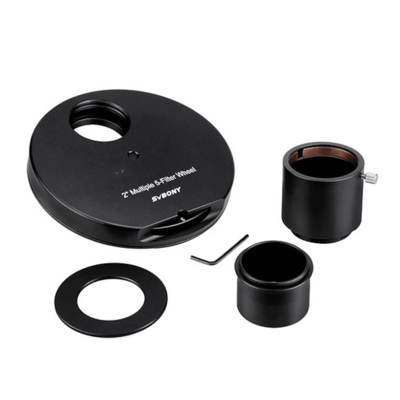 SVBONY SV133 2" Multiple 5-Position Filter Wheel for Telescope (W9103B) - Astronomy Plus