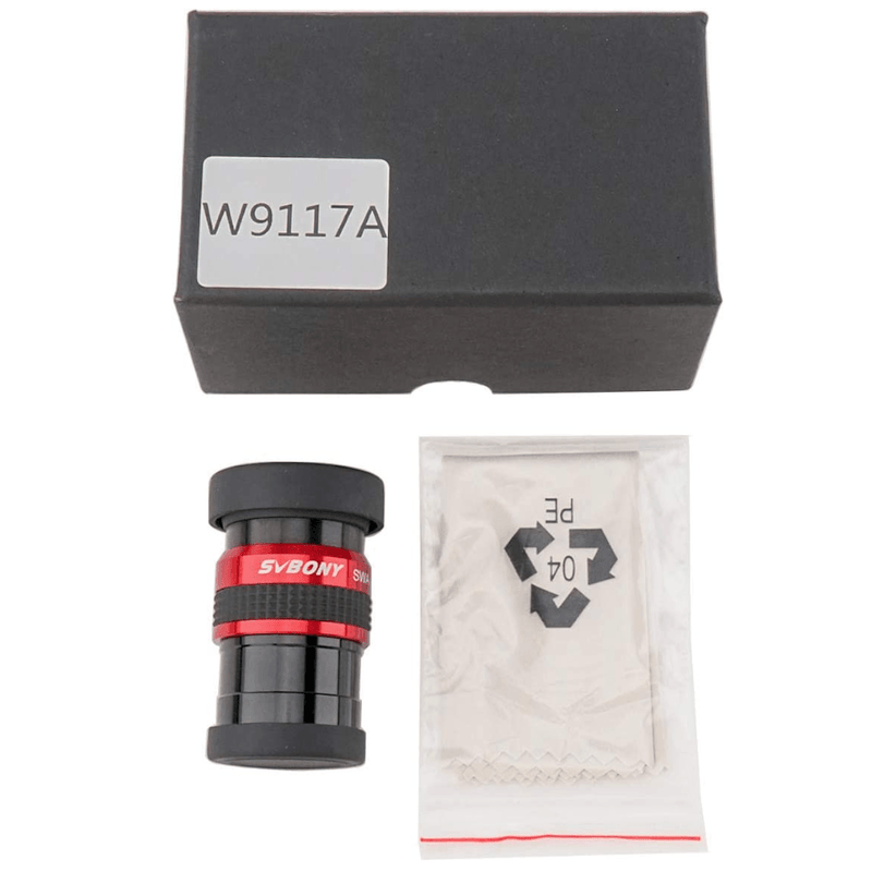 SVBONY SV154 1.25" Eyepiece 70 Degree SWA 15mm Red (W9117A) - Astronomy Plus