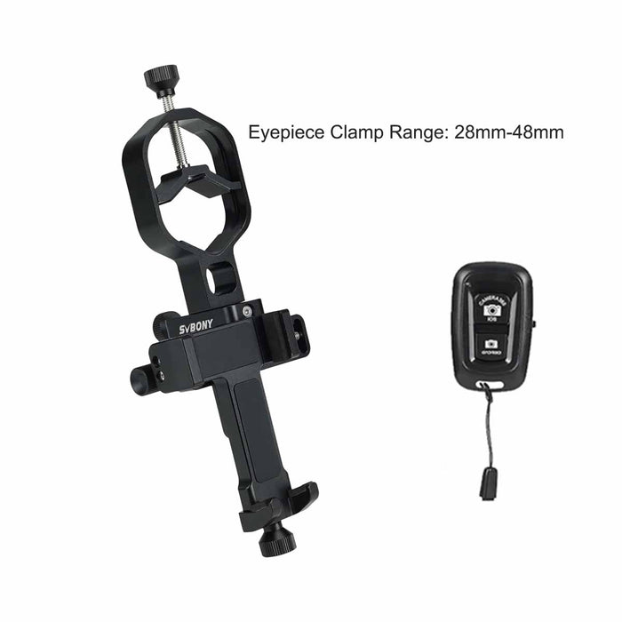 Adaptateur de Téléphone SV214 Pro Universelle à 3 axes 28 mm-64 mm SVBony pour Télescope 