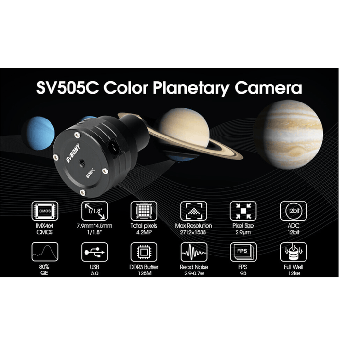 SVBONY SV505C Color Planetary Camera for Astronomy IR Sensitive Camera IMX464 (F9198H) - Astronomy Plus