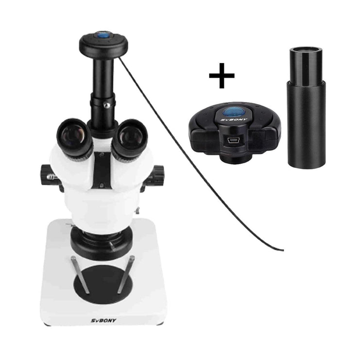 SVBONY Trinocular Zoom Microscope 7-45x (F9377B) - Astronomy Plus