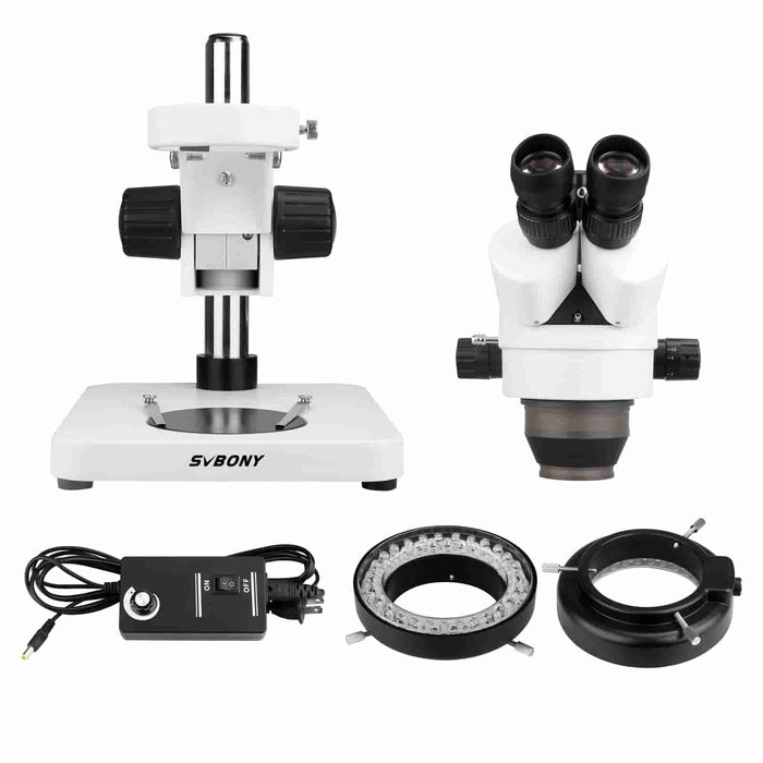 SVBONY Trinocular Zoom Microscope 7-45x (F9377B) - Astronomy Plus