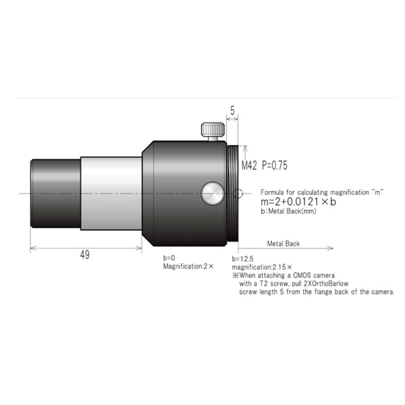 Takahashi 2X Ortho Barlow Lens (TKA00598) - Astronomy Plus