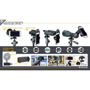 VEO PA-65 Digiscoping Adapter for Smartphone, with Bluetooth Remote (VEO-PA-65) - Astronomy Plus