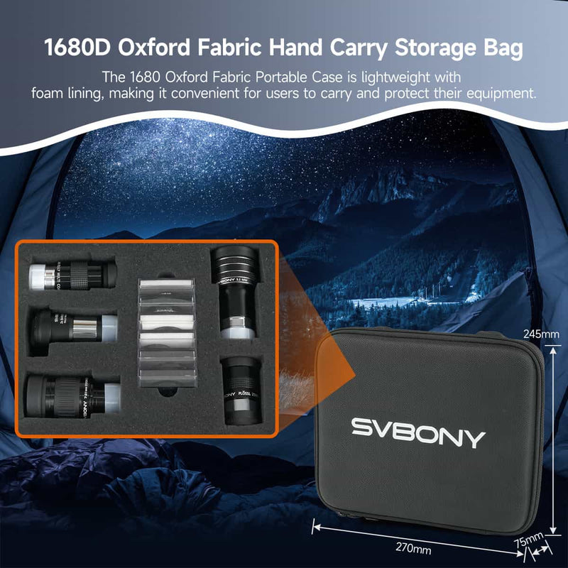 SVBONY SV233 Kit d'accessoires de luxe pour télescope 1,25" (W9190B)