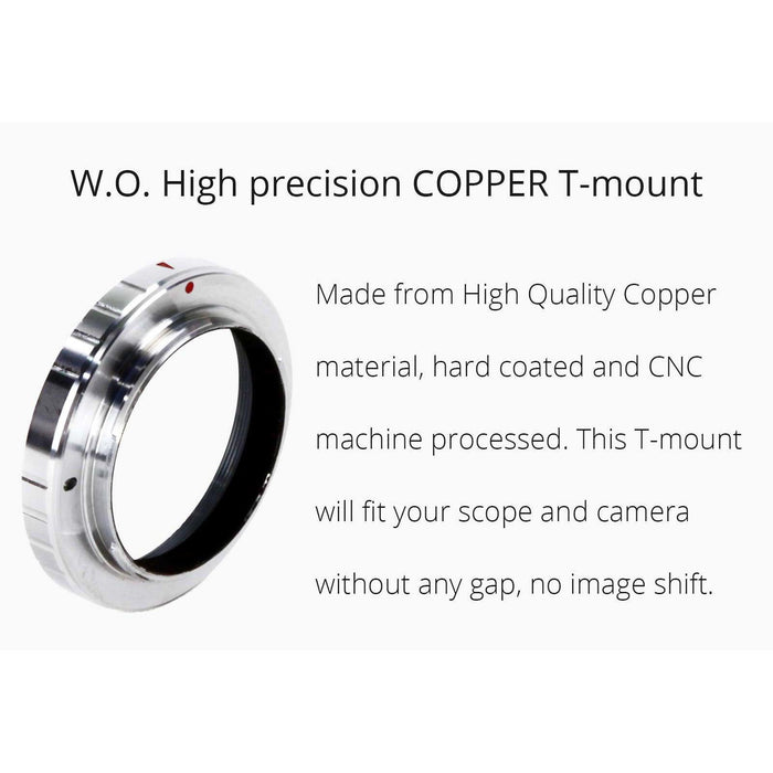 William Optics Super high precision COPPER T-mount for Nikon full frame (YE-TR-BR48-N) - Astronomy Plus