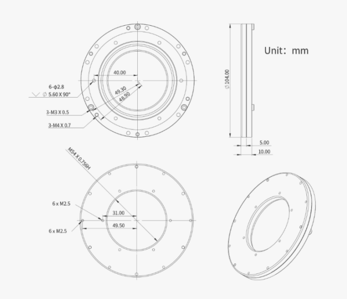 ZWO M54 Sensor Plate Adjuster (M54-TILTER) - Astronomy Plus