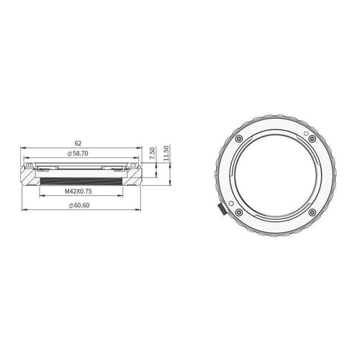 ZWO Sony NEX Lens to ASI Small-Sensor Camera Adapter (SONY-NEX) - Astronomy Plus